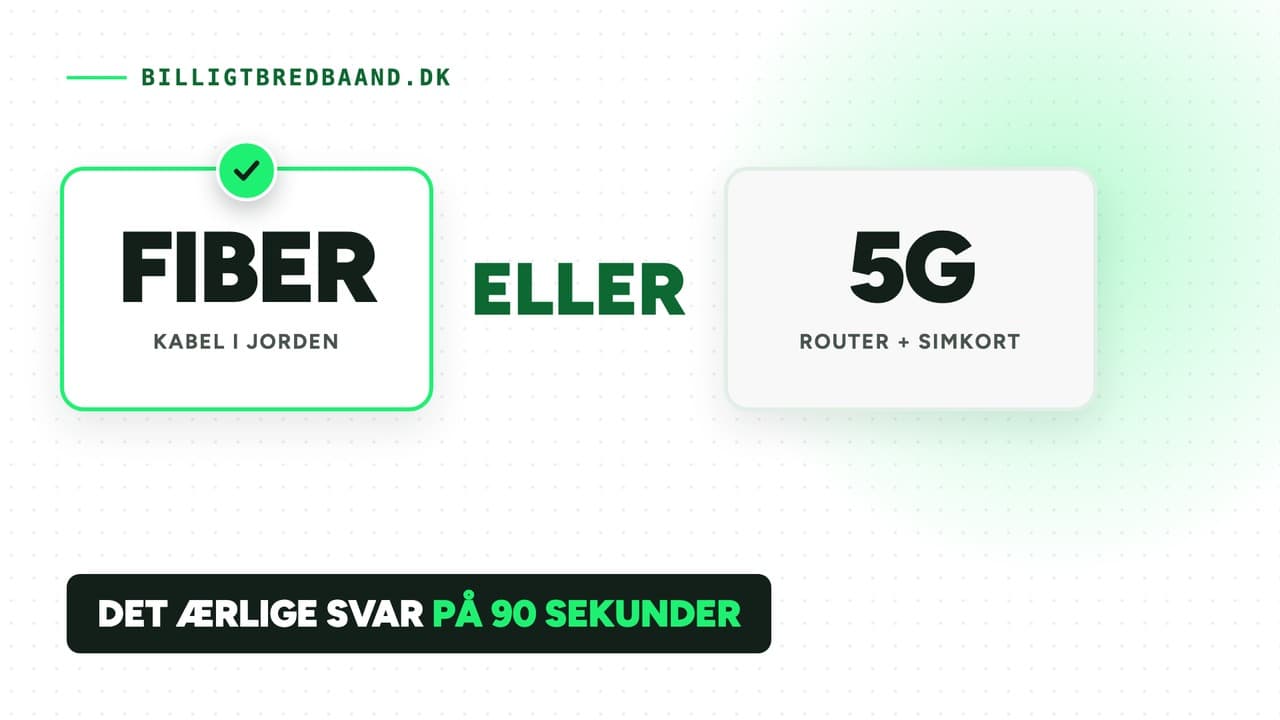 Fibernet eller 5G bredbånd? Sådan vælger du rigtigt